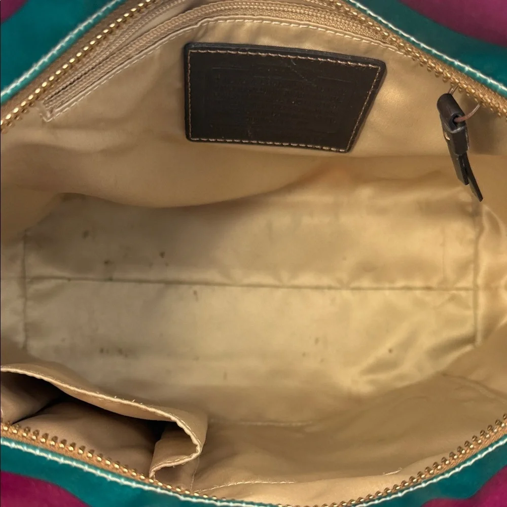 Coach Legacy Stripe sateen tote bag